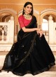 Gorgeous Black Chinon Silk Classic Saree